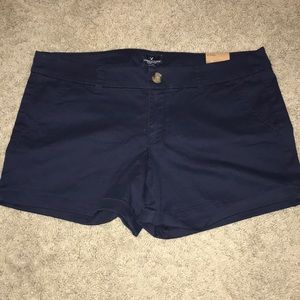 American Eagle Midi Shorts Navy Stretch